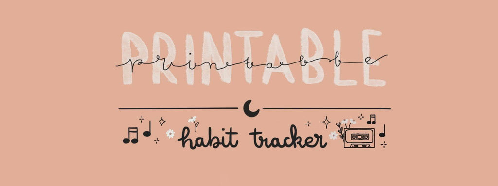 Free Music Themed Bullet Journal Habit Tracker Printable 🎵