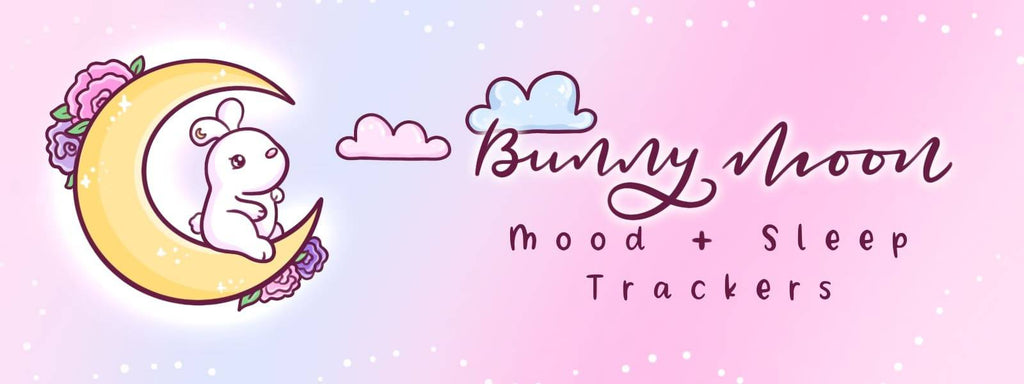 Moon Bunny Mood and Sleep Trackers Printable 🐰
