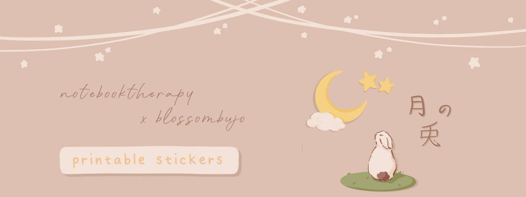 Free Moon Bunny Printable Stickers 🐰
