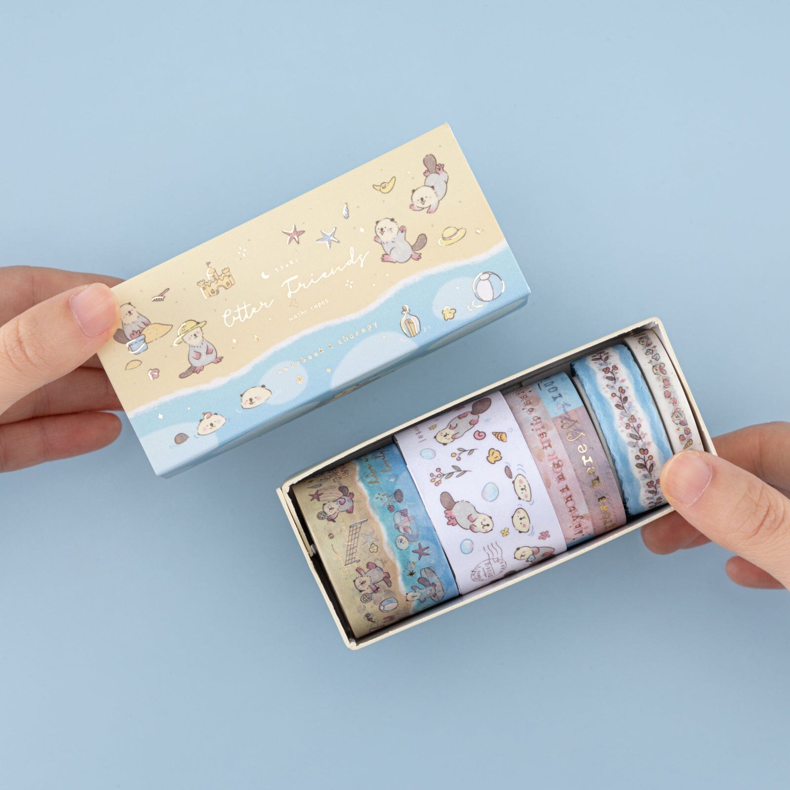 Tsuki ‘Otter Friends’ Washi Tape Set ☾