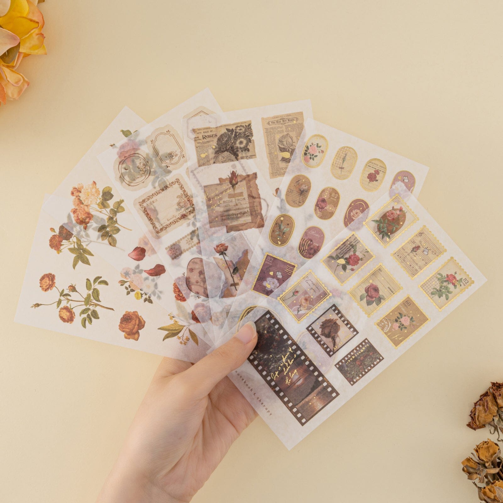Tsuki ‘Vintage Rose’ Sticker Set ☾