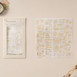 Hinoki - ‘Daily Essentials’ Gold Foil Print-On Sticker Set
