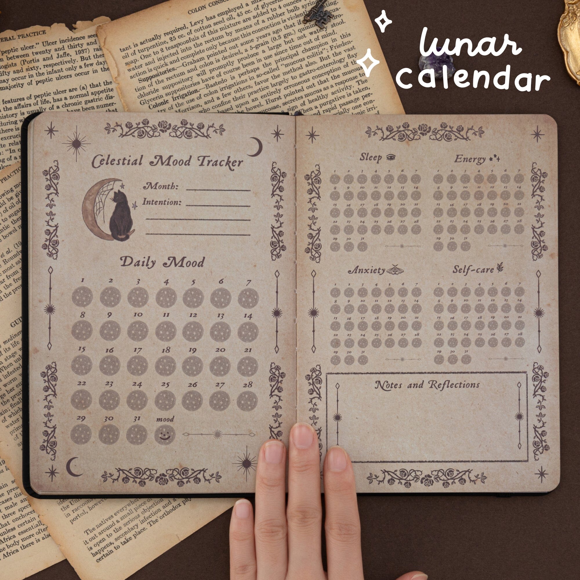Tsuki ‘Midnight Archive’ Collector's Edition 2027 Moon Planner Bullet Journal ☾