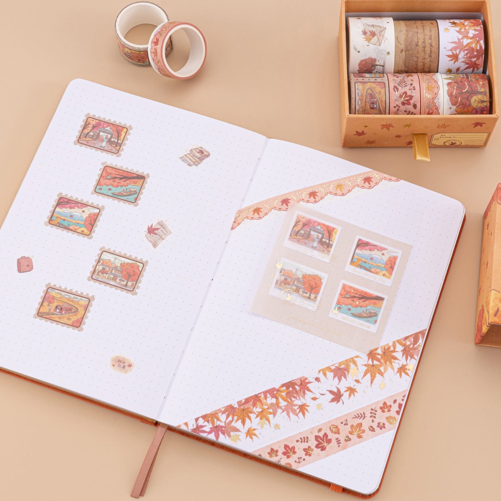 Tsuki ‘Maple Journey’ Washi Tape Set ☾