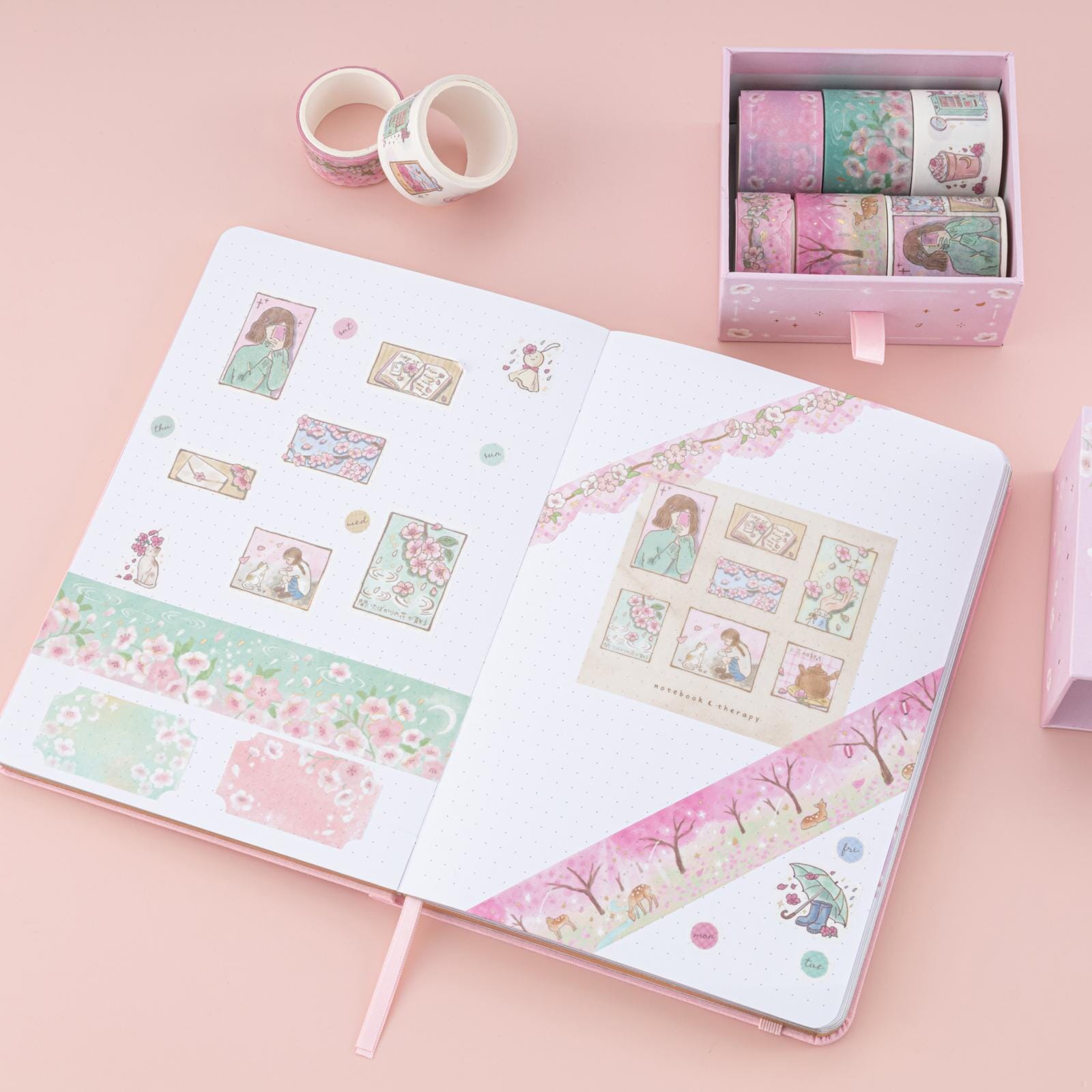 Tsuki ‘Sakura Days’ Washi Tape Set ☾