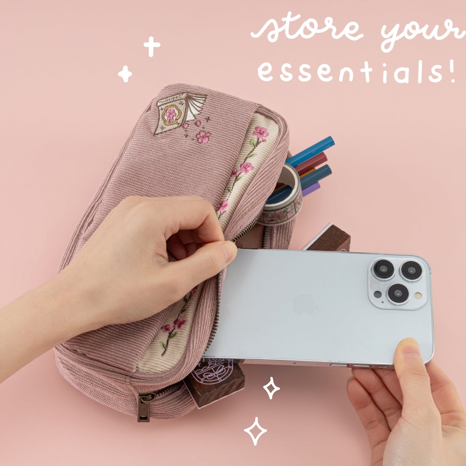 Tsuki ‘Sakura Story’ Pen Pouch ☾