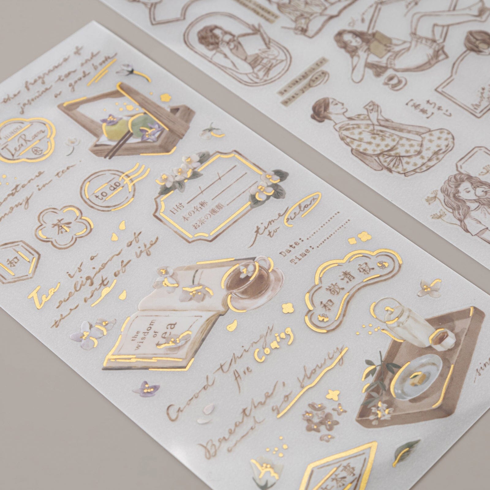 Hinoki - ‘Into the Tea Room’ Print-On Sticker Set