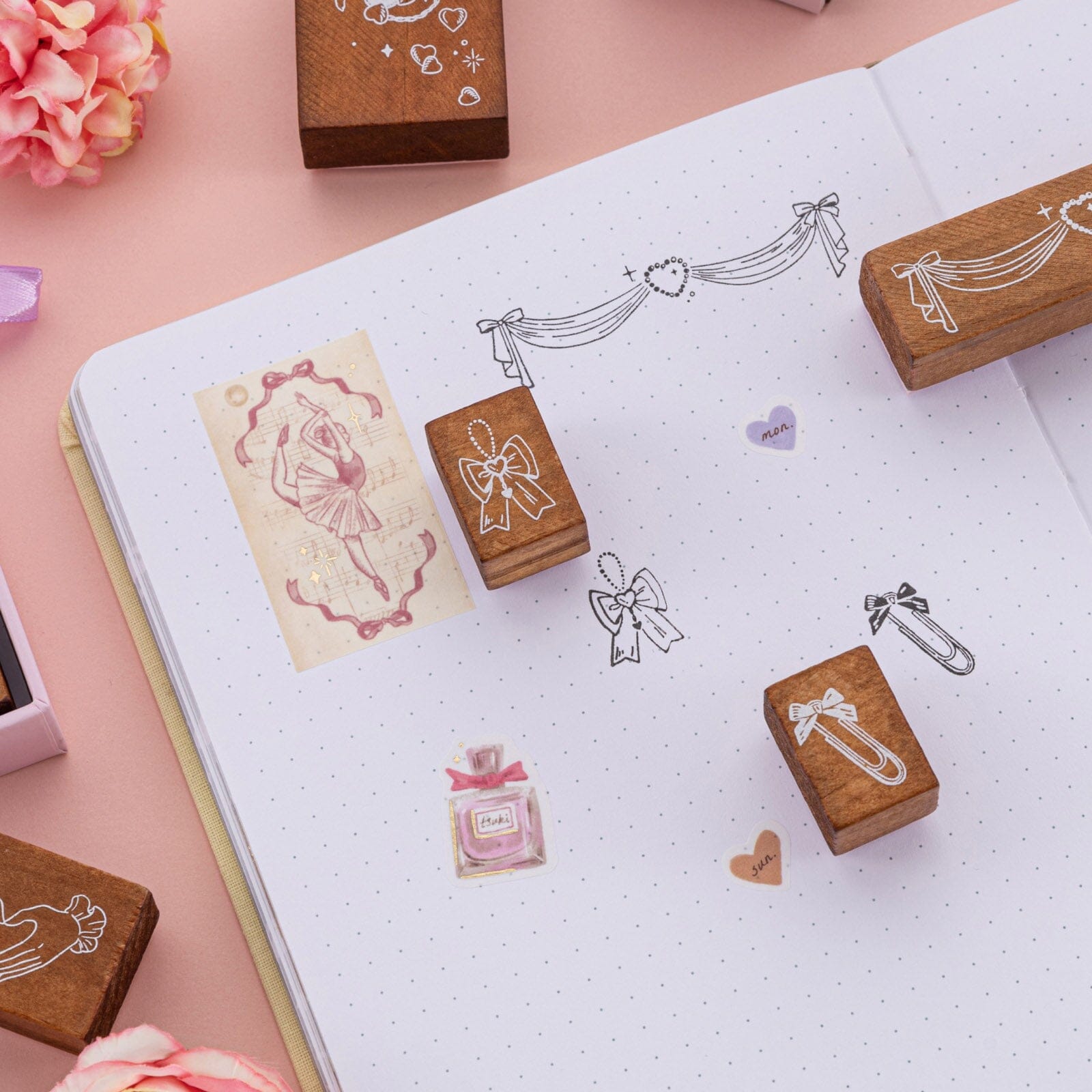 Tsuki ‘Sweet Ballet’ Bullet Journal Stamp Set ☾