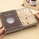 Tsuki Our Stories reading journal stamp set opened box at an angle