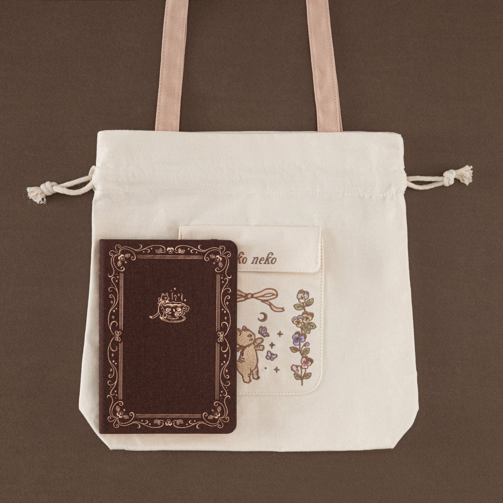 Tsuki ‘Vintage Neko’ Limited Edition Embroidered Tote Bag ☾