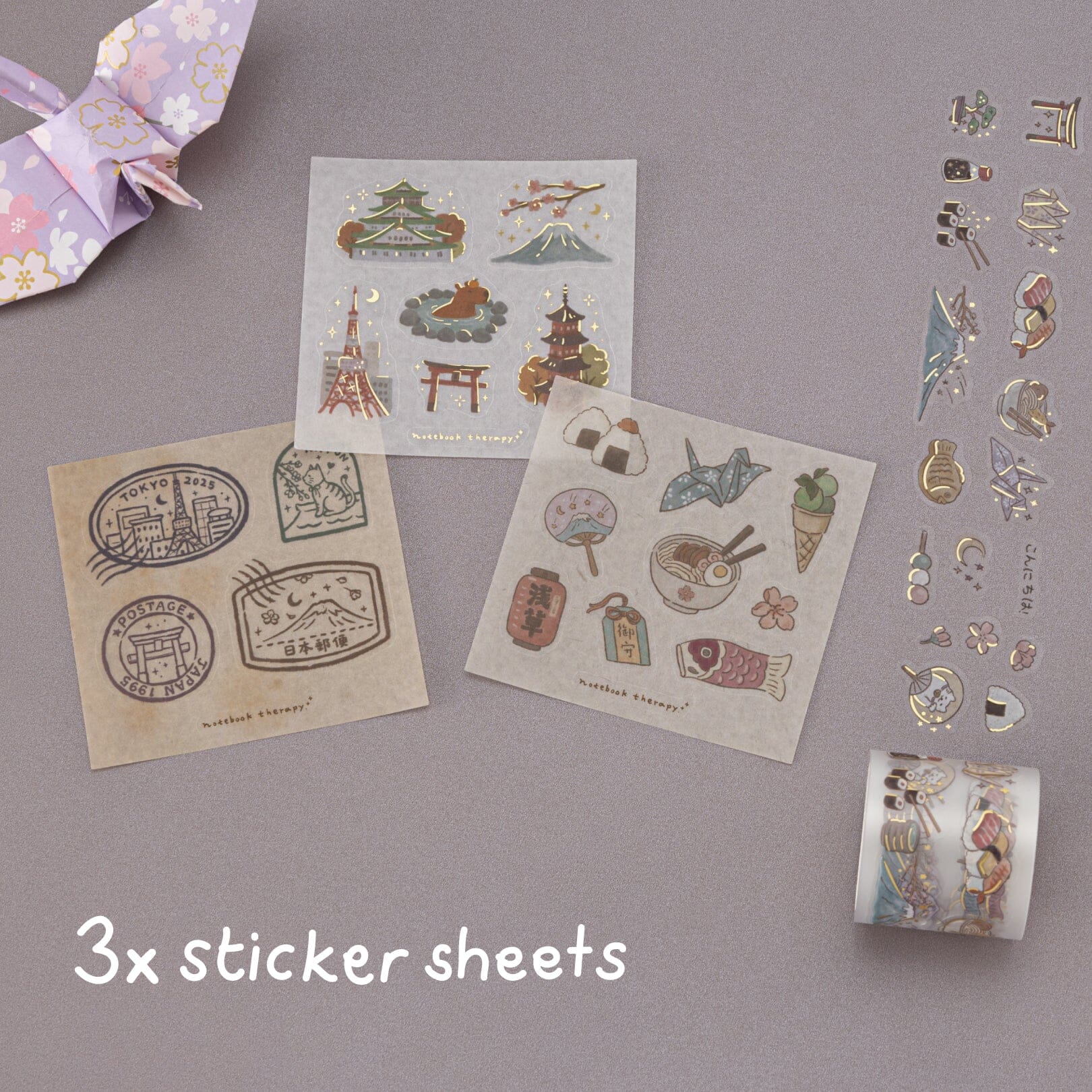Tsuki ‘Journey in Japan’ Washi Tape Set ☾