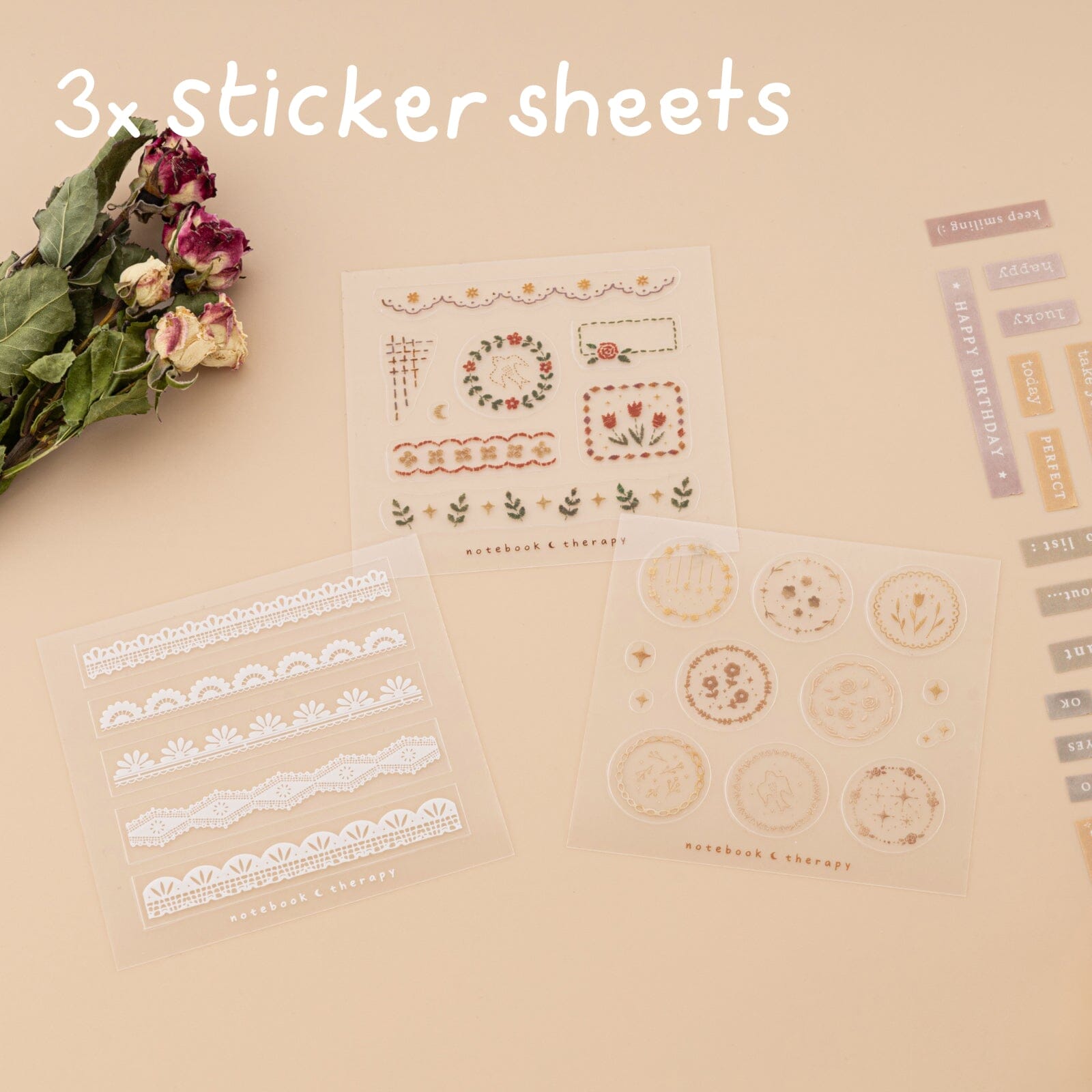 Tsuki ‘Lace Dreams’ Washi Tape Set ☾
