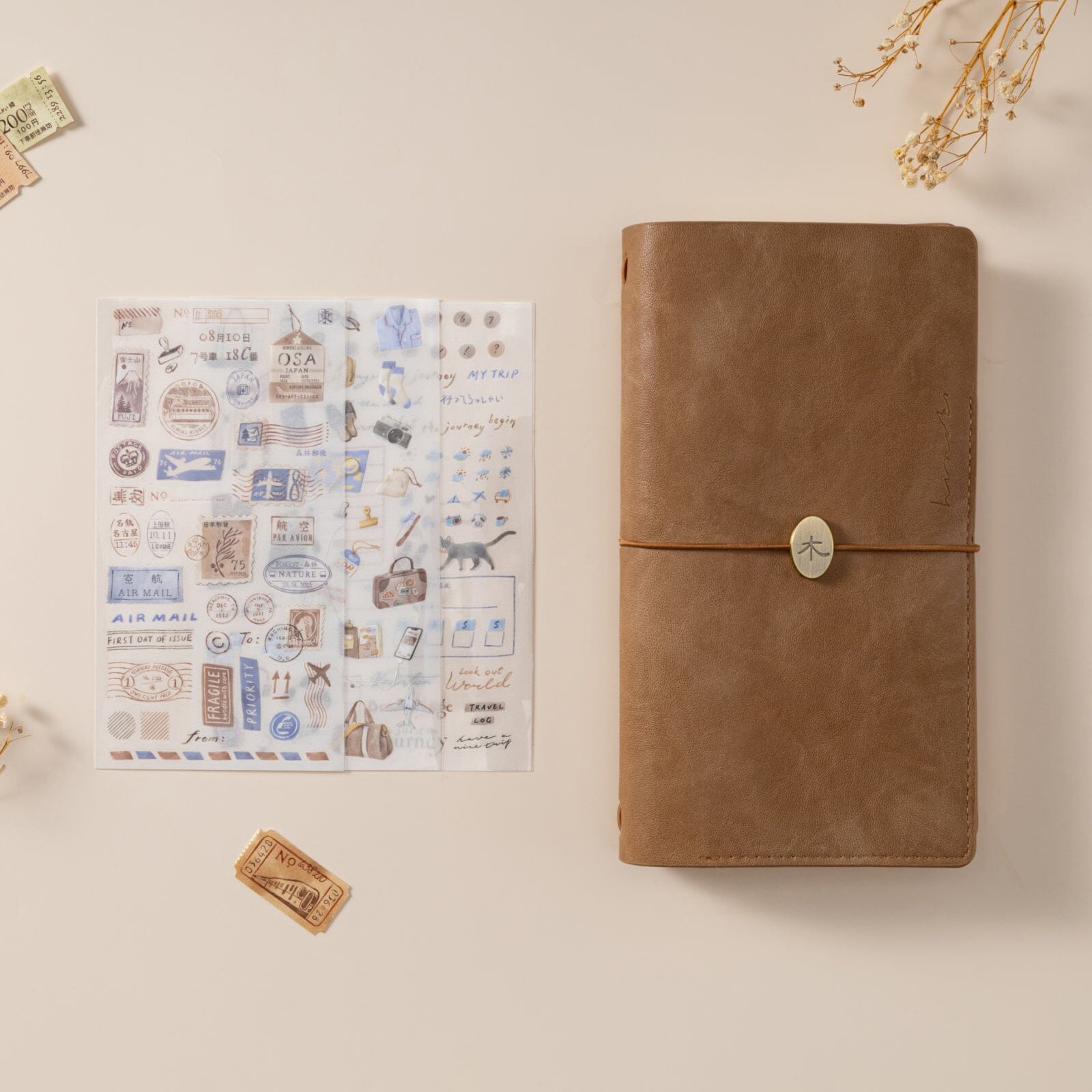 Hinoki - ‘Travel Essentials’ Print-On Sticker Set