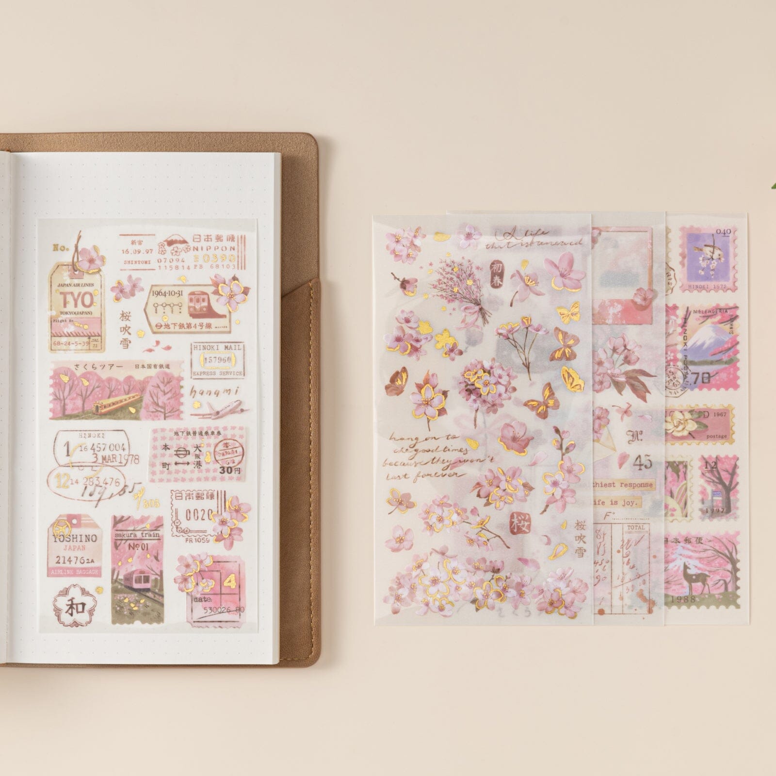 Hinoki - ‘Sakura Haze’ Print-On Sticker Set