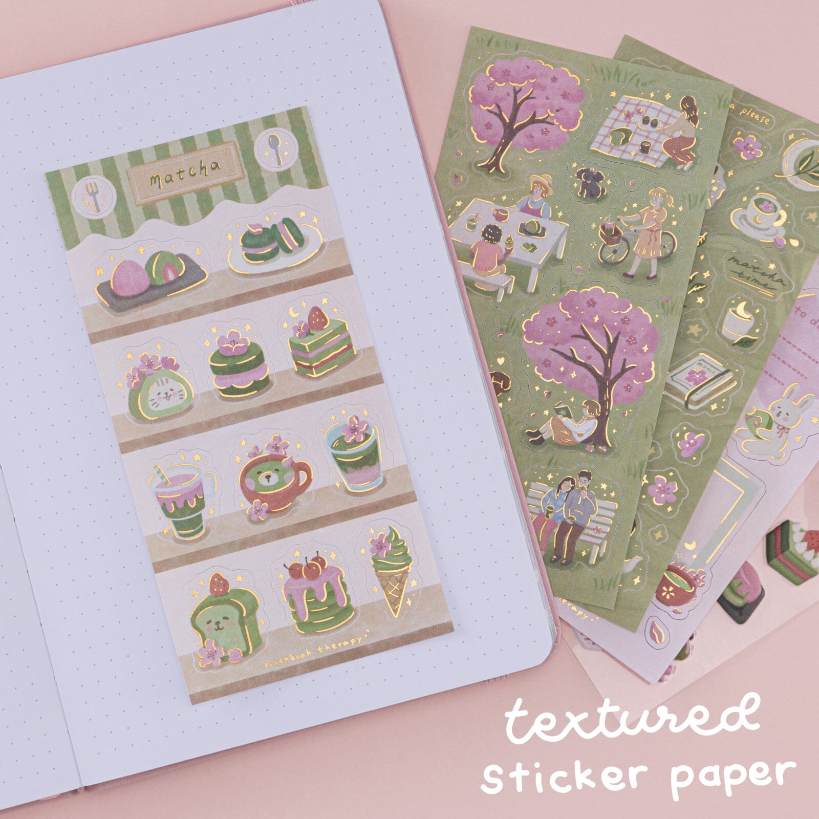 Tsuki ‘Matcha Bloom’ Sticker Set ☾