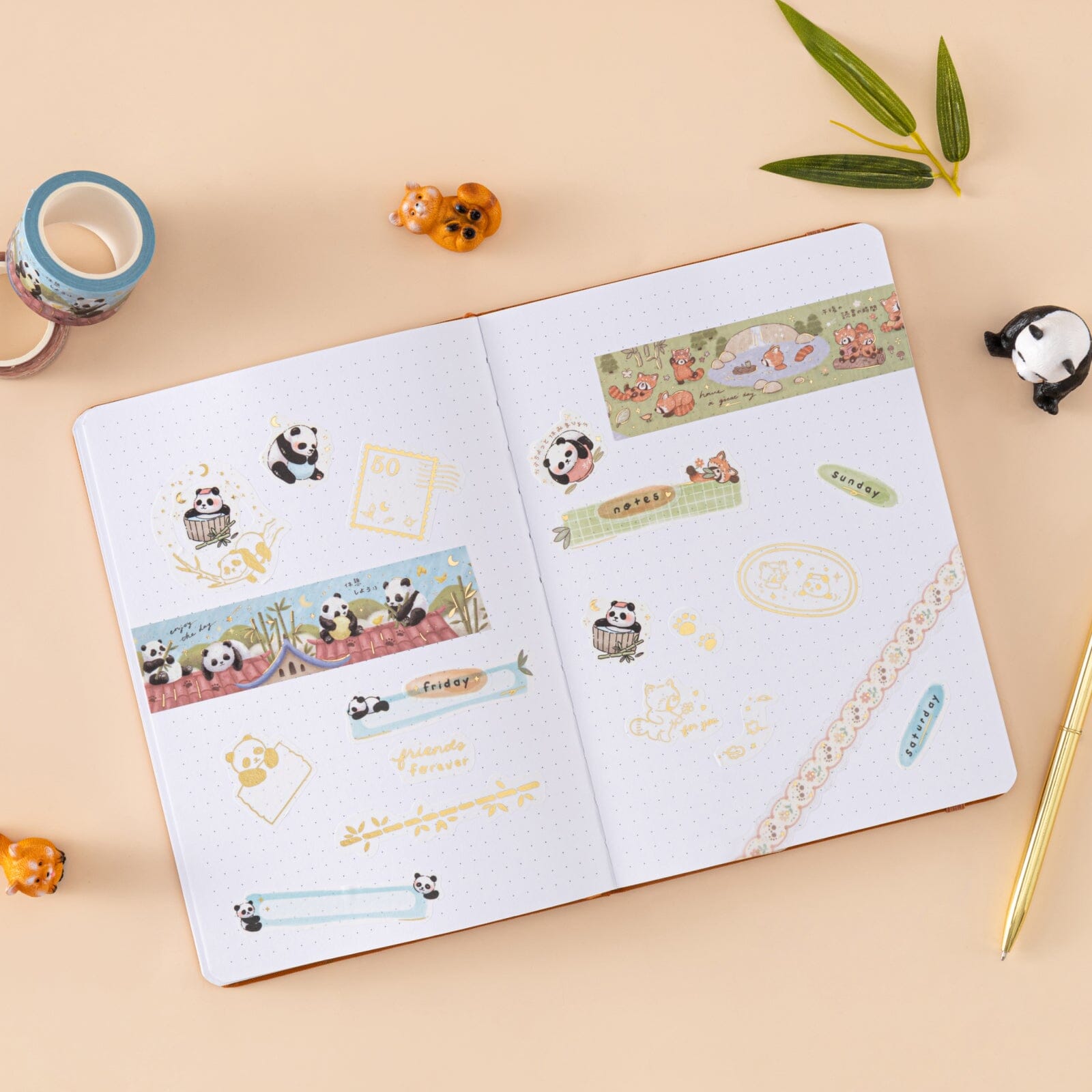 Tsuki ‘Panda Friends’ Sticker Set ☾