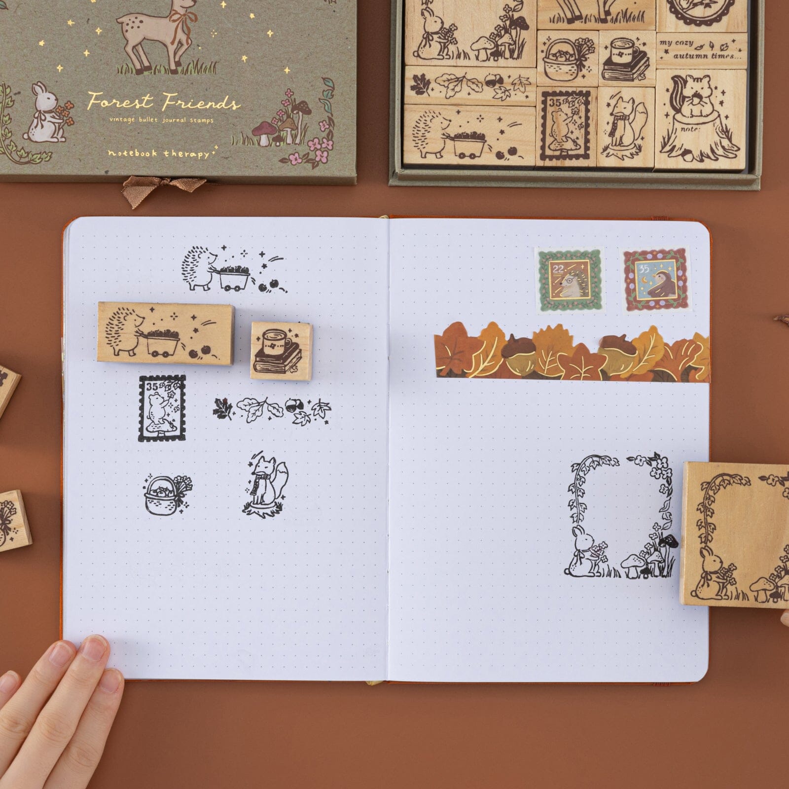 Tsuki ‘Forest Friends’ Bullet Journal Stamp Set ☾