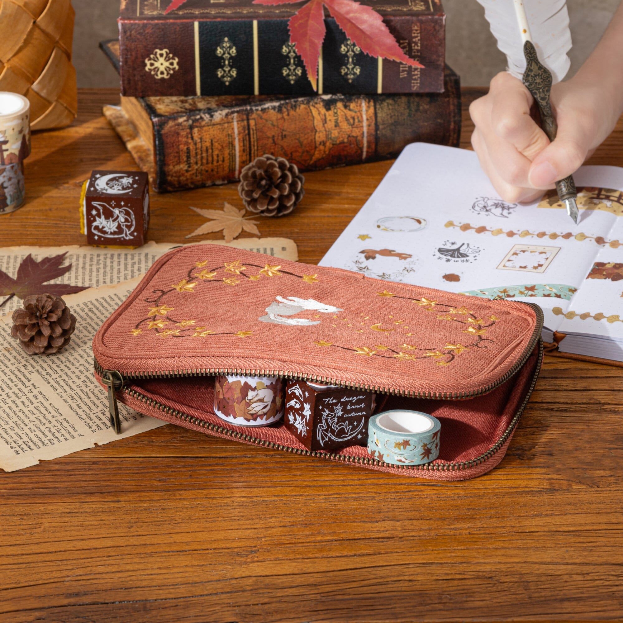 Tsuki ‘Mythical Autumn in Japan’ Pen Pouch ☾
