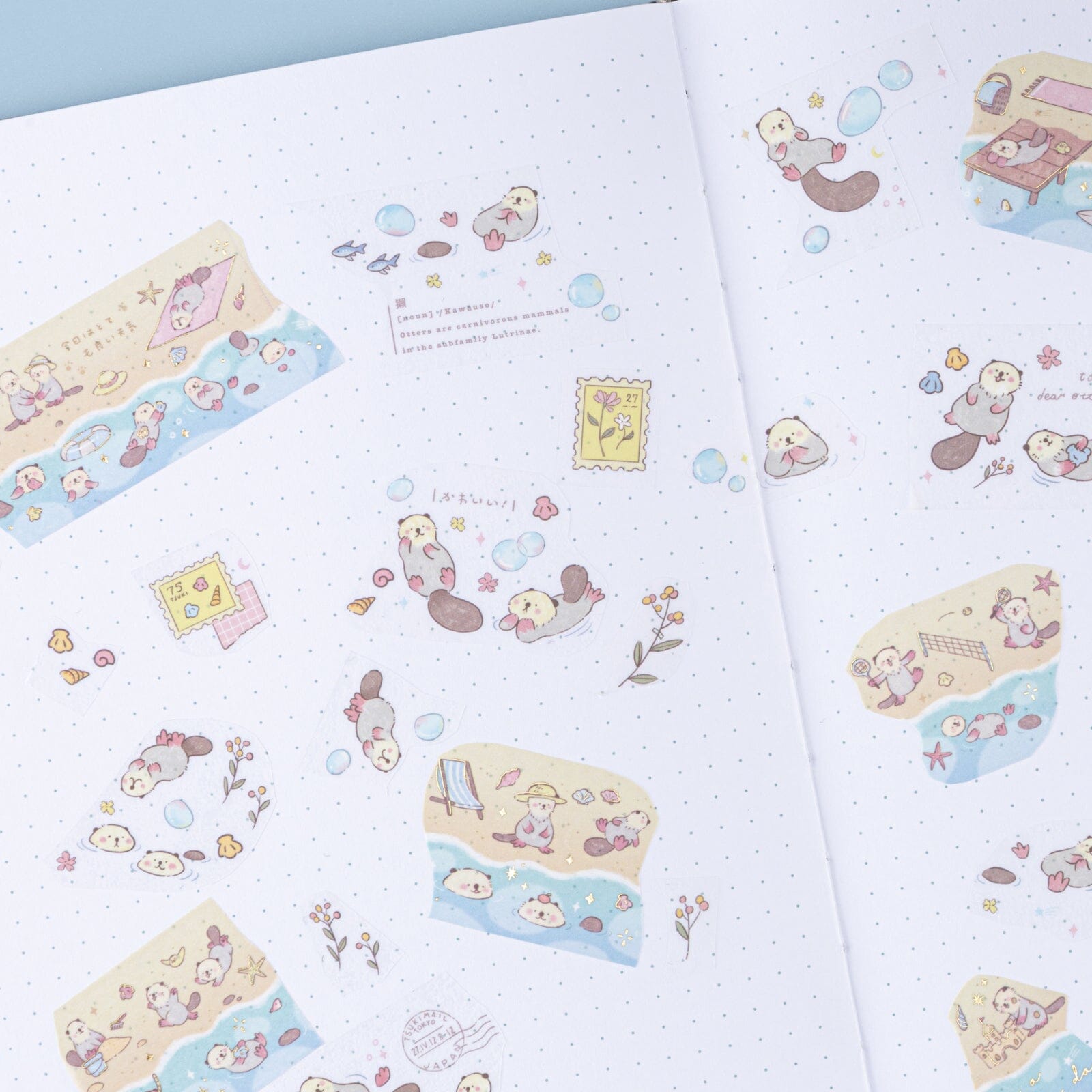 Tsuki ‘Otter Friends’ Washi Tape Set ☾