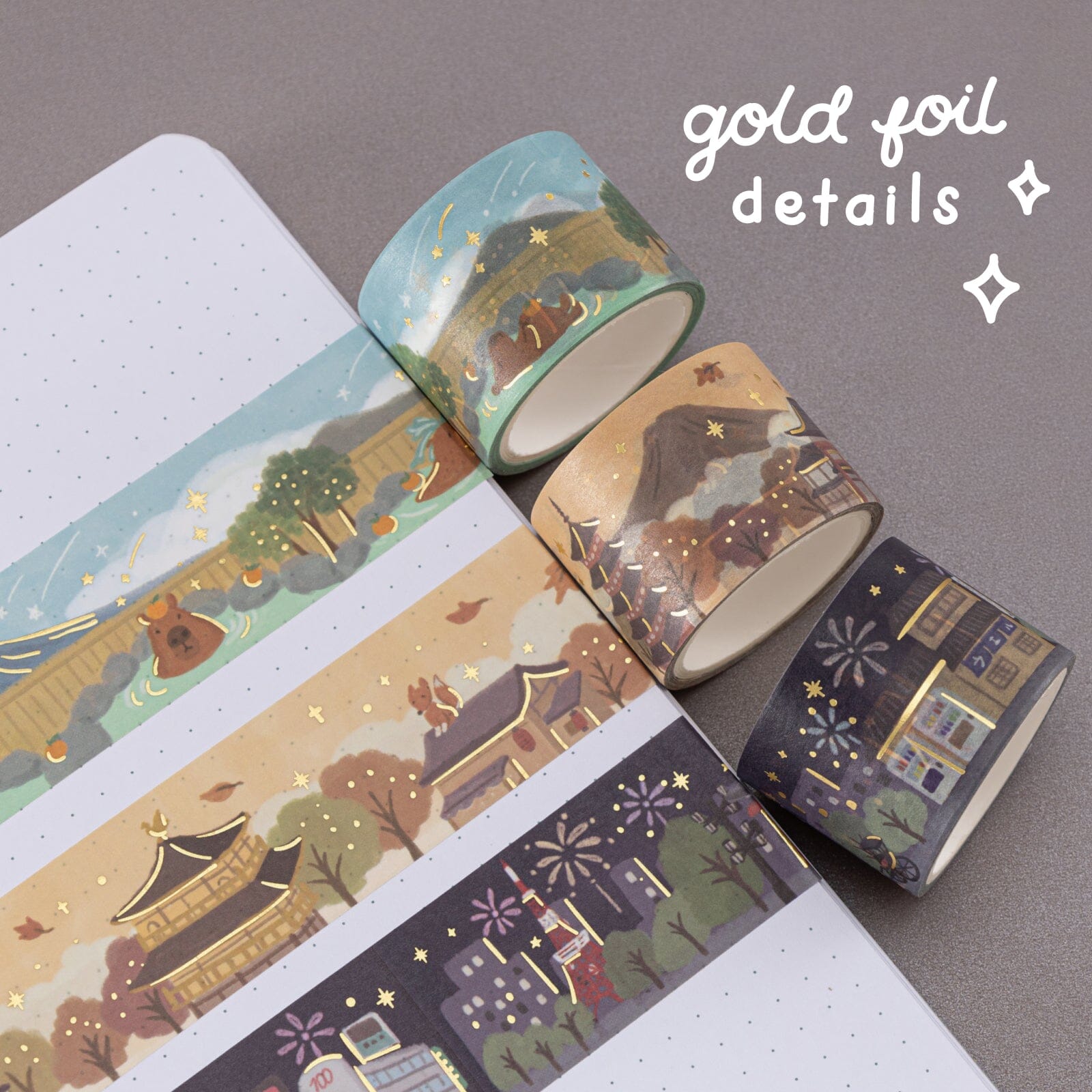 Tsuki ‘Journey in Japan’ Washi Tape Set ☾