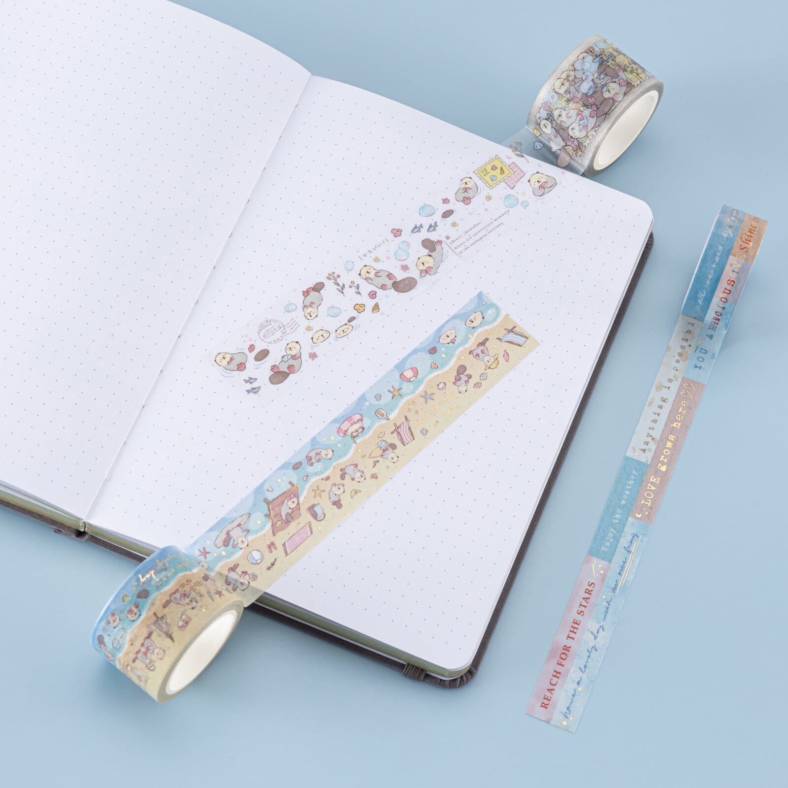 Tsuki ‘Otter Friends’ Washi Tape Set ☾