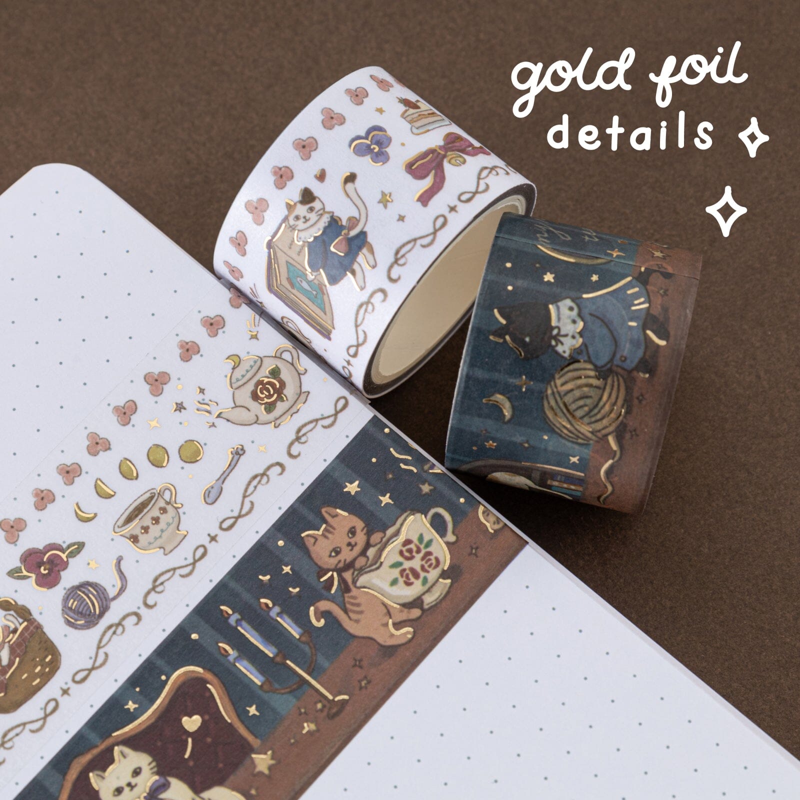 Tsuki ‘Vintage Neko’ Washi Tape Set ☾