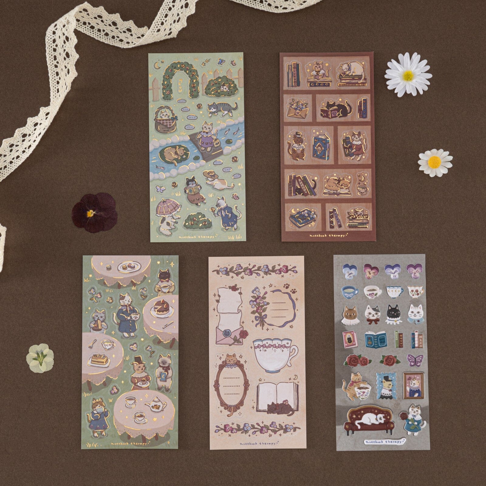 Tsuki ‘Vintage Neko’ Sticker Set ☾