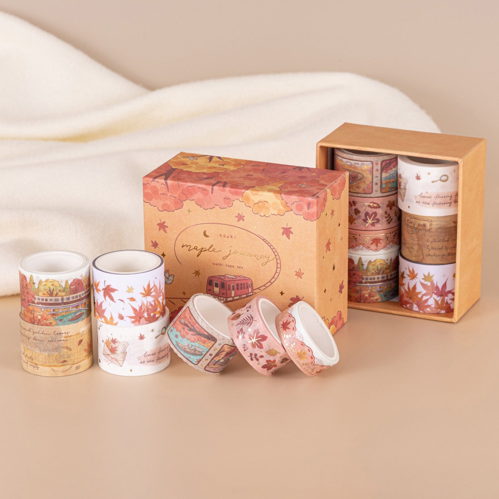 Tsuki ‘Maple Journey’ Washi Tape Set ☾