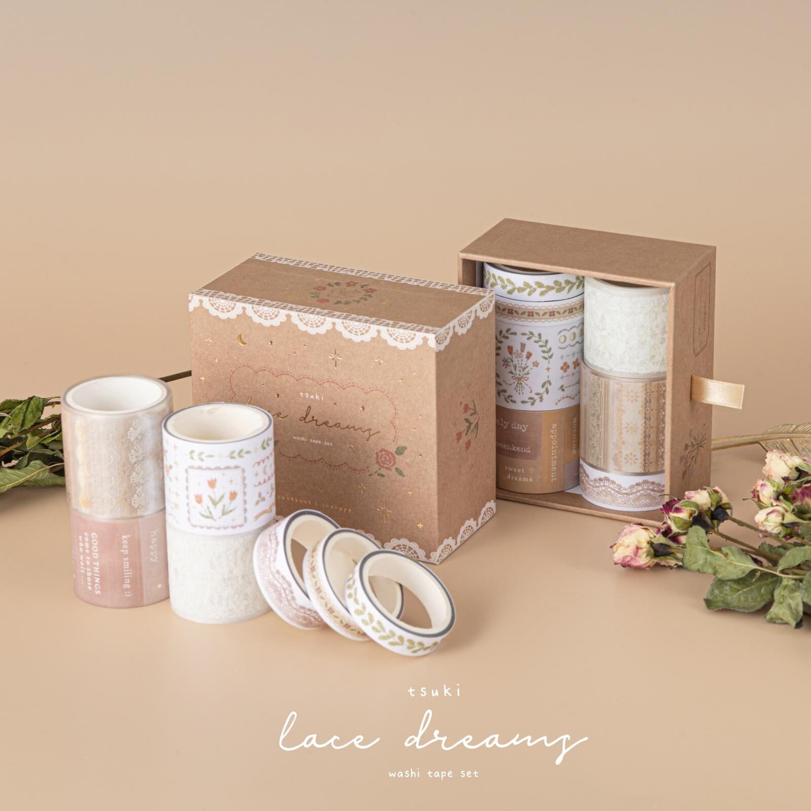 Tsuki ‘Lace Dreams’ Washi Tape Set ☾