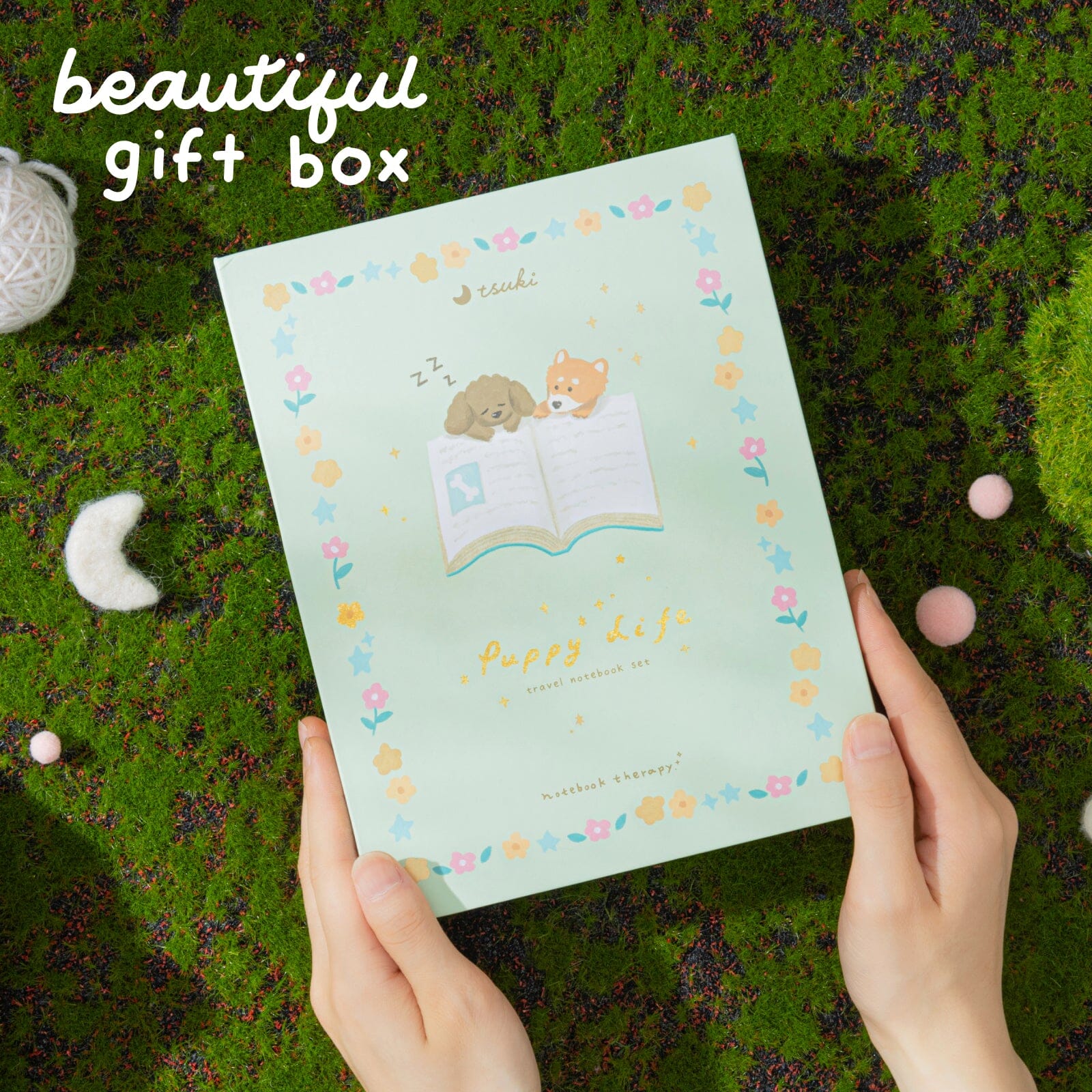 Tsuki ‘Puppy Life’ Travel Notebook Gift Set ☾