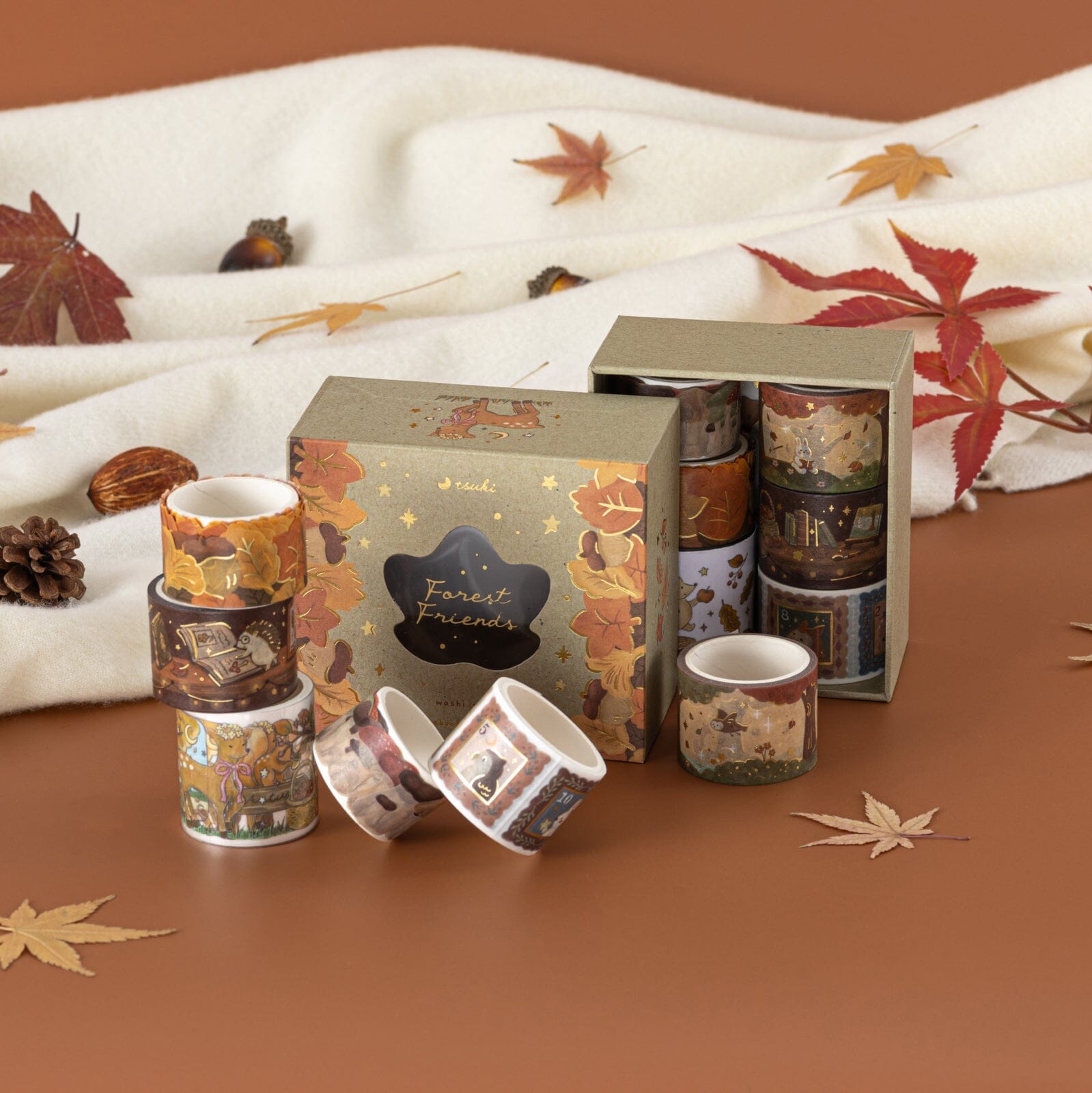 Tsuki ‘Forest Friends’ Washi Tape Set ☾
