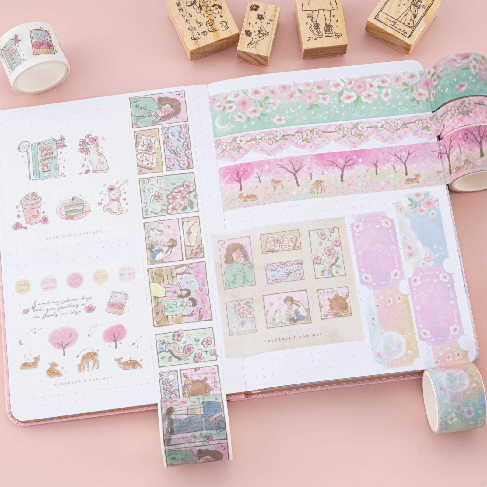Tsuki ‘Sakura Days’ Washi Tape Set ☾