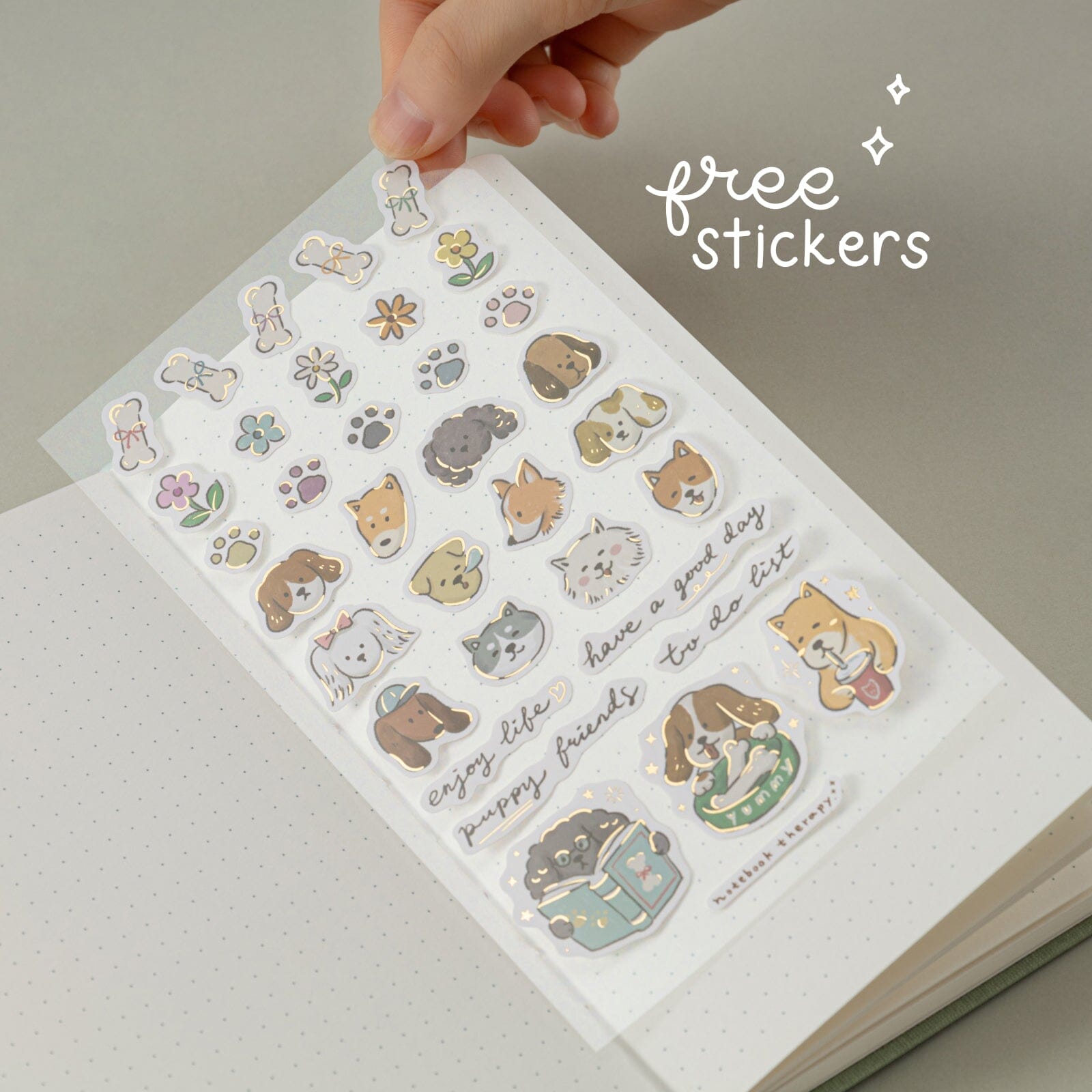 Tsuki ‘Puppy Life’ Travel Notebook Gift Set ☾