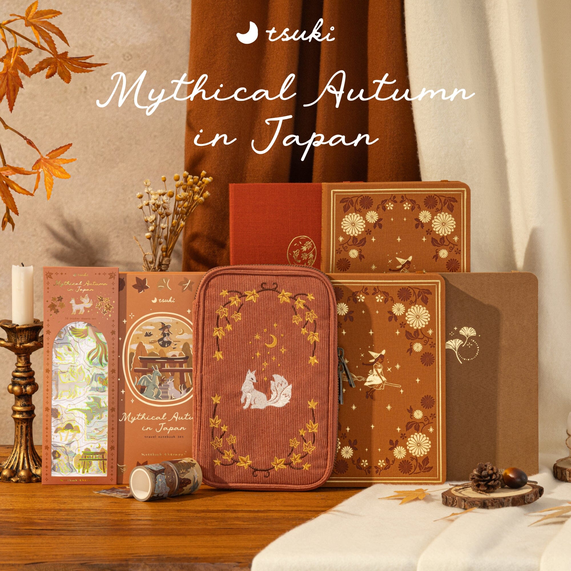 Tsuki ‘Mythical Autumn in Japan’ Travel Notebook Gift Set ☾
