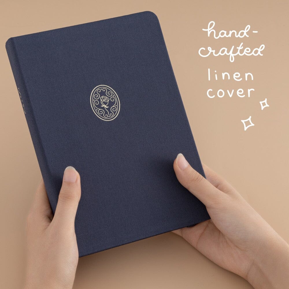 Tsuki ‘Vintage Rose’ Antique Blue Limited Edition Bullet Journal ☾