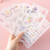 Tsuki ‘Watercolour Garden’ Stickers - Set Of 10