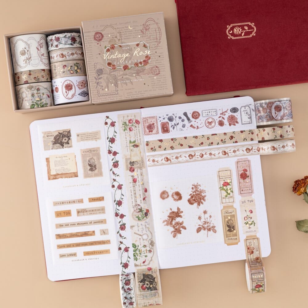 Tsuki ‘Vintage Rose’ #2 Washi Tape Set ☾
