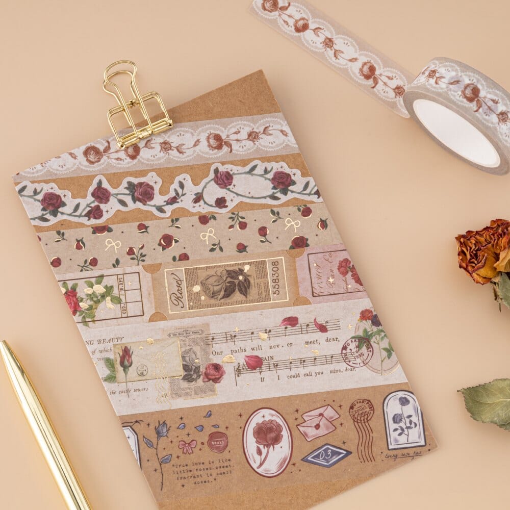 Tsuki ‘Vintage Rose’ #2 Washi Tape Set ☾