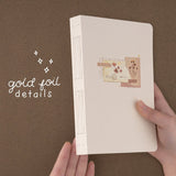 Gold foil details on the tsuki junk journal notebook cover