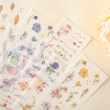 Tsuki ‘Watercolour Garden’ Stickers - Set Of 10