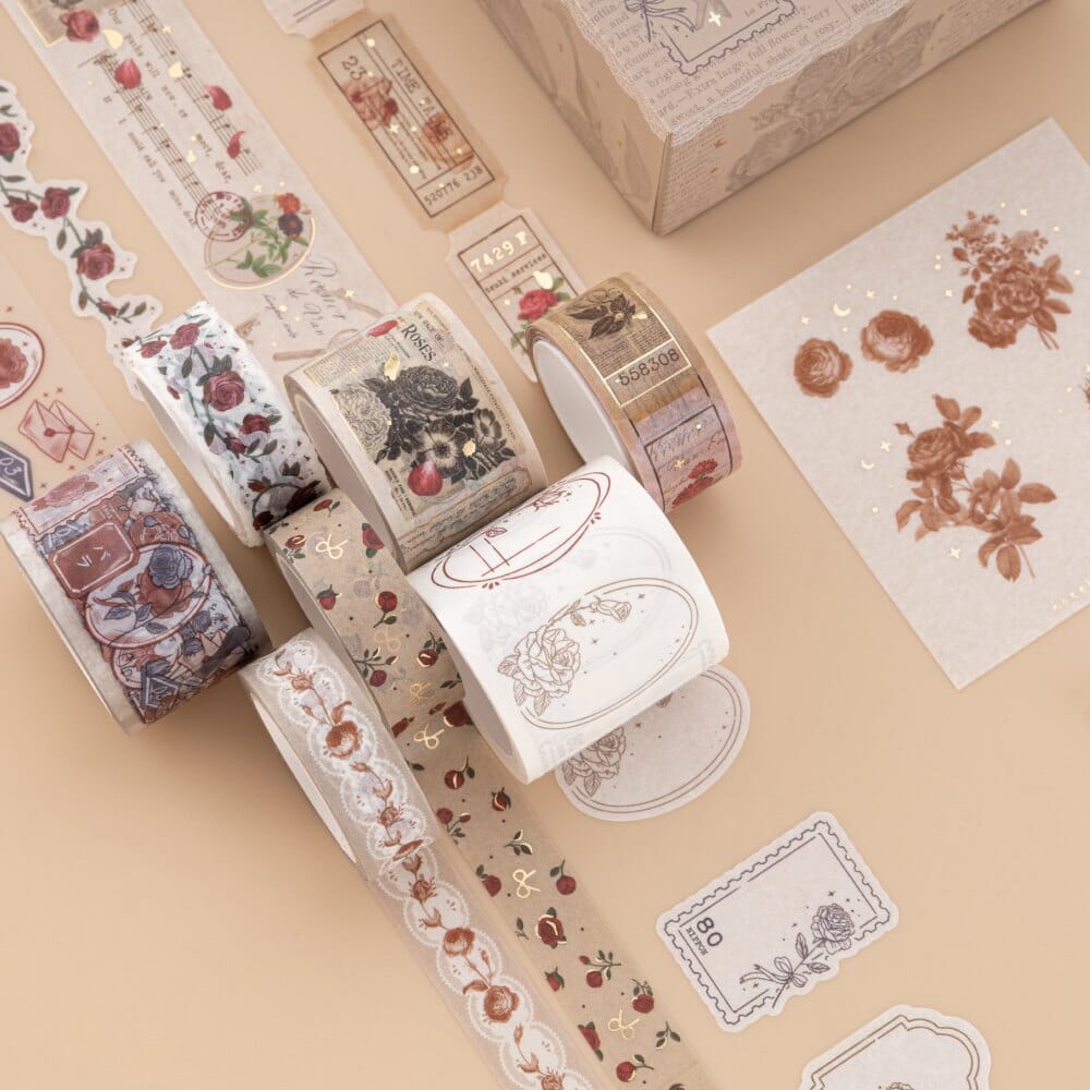 Tsuki ‘Vintage Rose’ #2 Washi Tape Set ☾