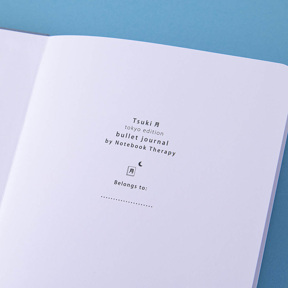 Tsuki Tokyo edition bullet journal by notebook therapy cover page