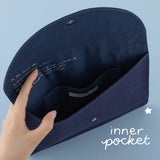 Open Cloud Dreamland notebook pouch to show inner pocket