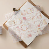 Hinoki into the blossom decorative tapes on top of Hinoki travel notebook