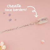 Create lace borders with lace design washi tape