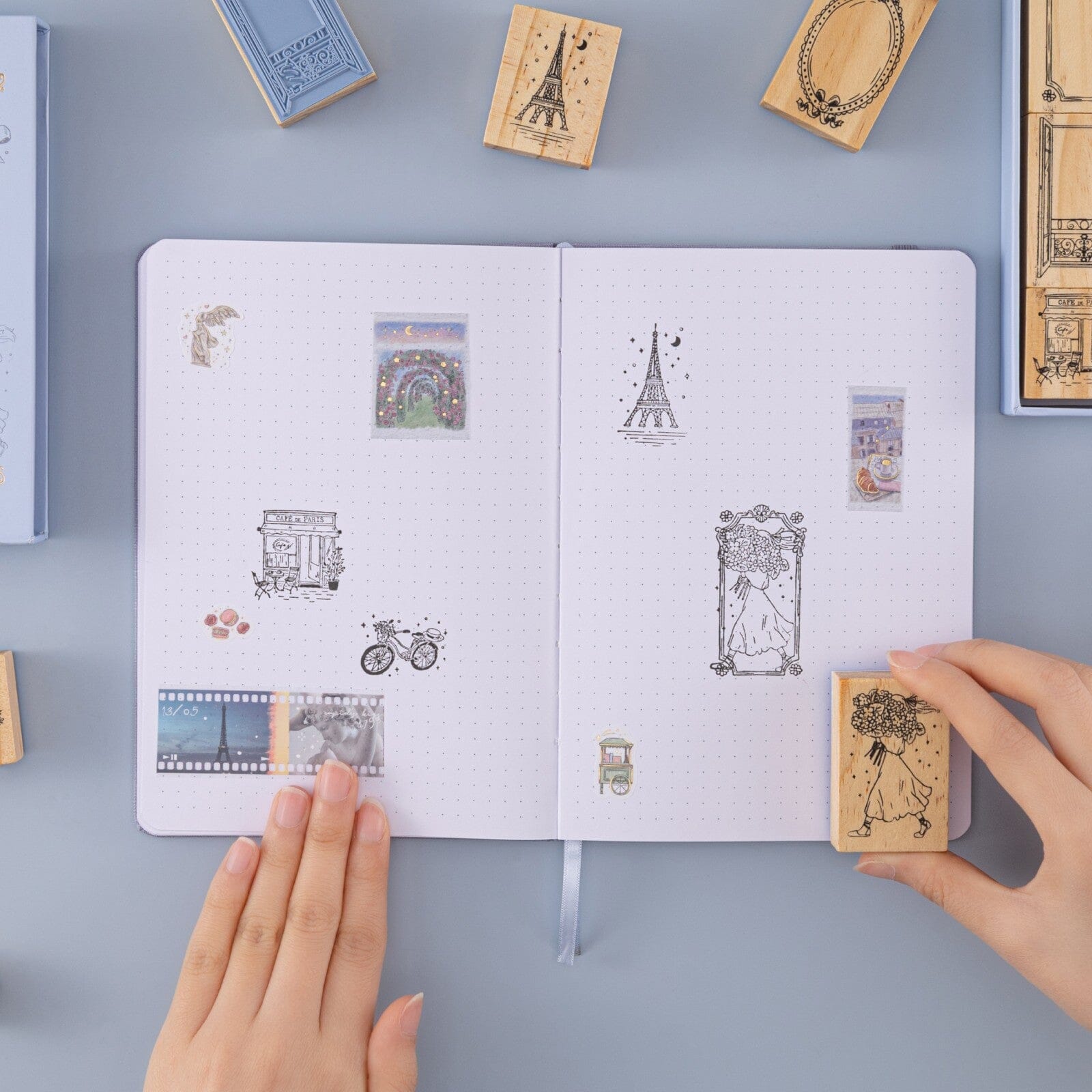 Tsuki ‘Journée à Paris’ Bullet Journal Stamp Set ☾
