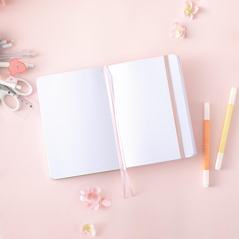 160GSM with bright white pages in spring edition bullet journal