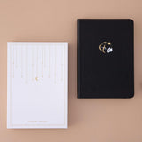Tsuki ‘Moonlit Wish’ Limited Edition Bullet Journal with luxury gift box packaging on light brown background
