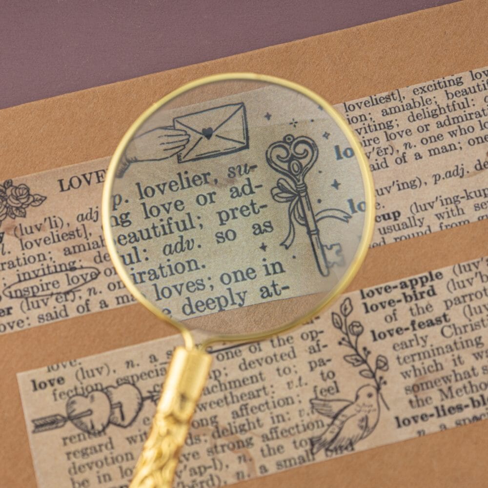 4x love lock washi tape rolls on pink background