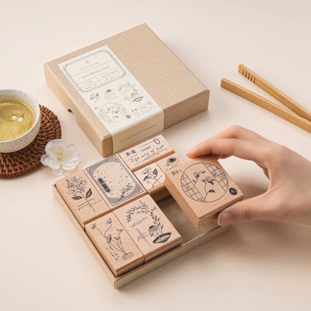 Hinoki - ‘Into the Tea Room' Wooden Stamps
